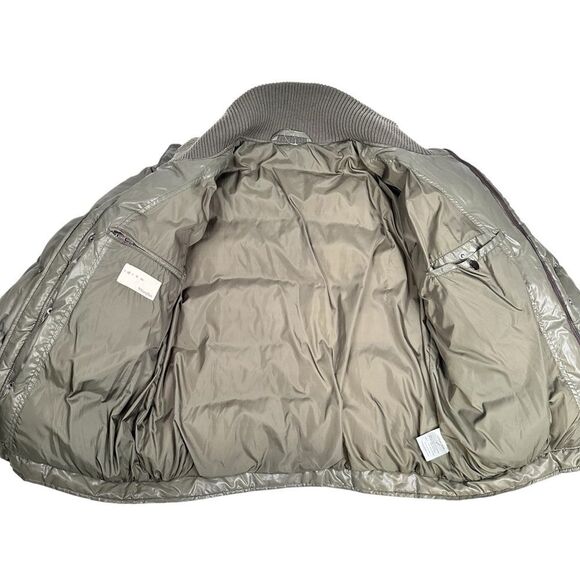 William Rast Puffer Down Mens Jacket Olive Green Size Medium Vintage Y2K - Picture 2 of 9